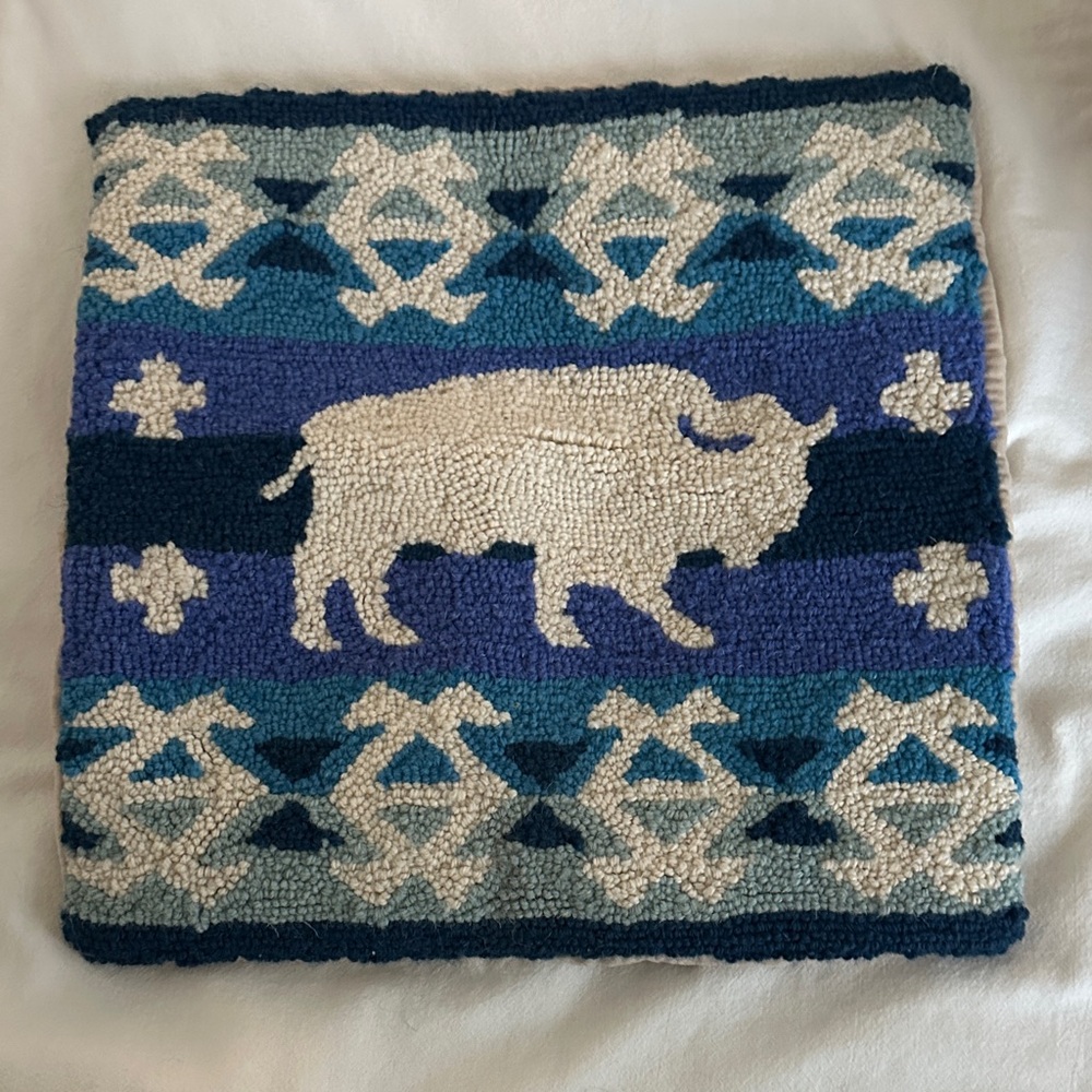 Western Bison Wool Zippered Pillow Case